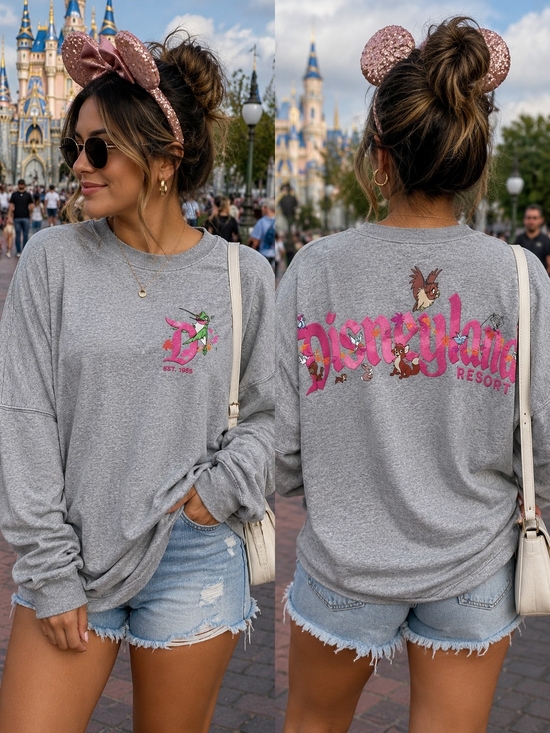 Disney Tops - Disney Gray Disneyland Resort Graphic Women's Sweatshirt xs